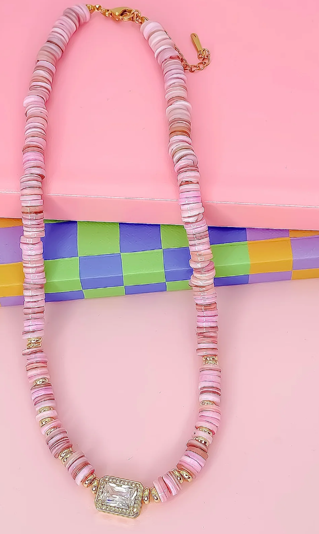Dream Pop Gemstone Necklace, Assorted Colors - Magpies Paducah