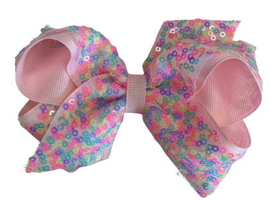 Medium Sequin Overlay Bow, Assorted Colors! - Magpies Paducah