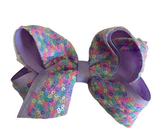 Medium Sequin Overlay Bow, Assorted Colors! - Magpies Paducah