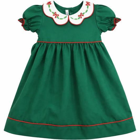 Scalloped Collar Dress, Bow + Holly - Magpies Paducah