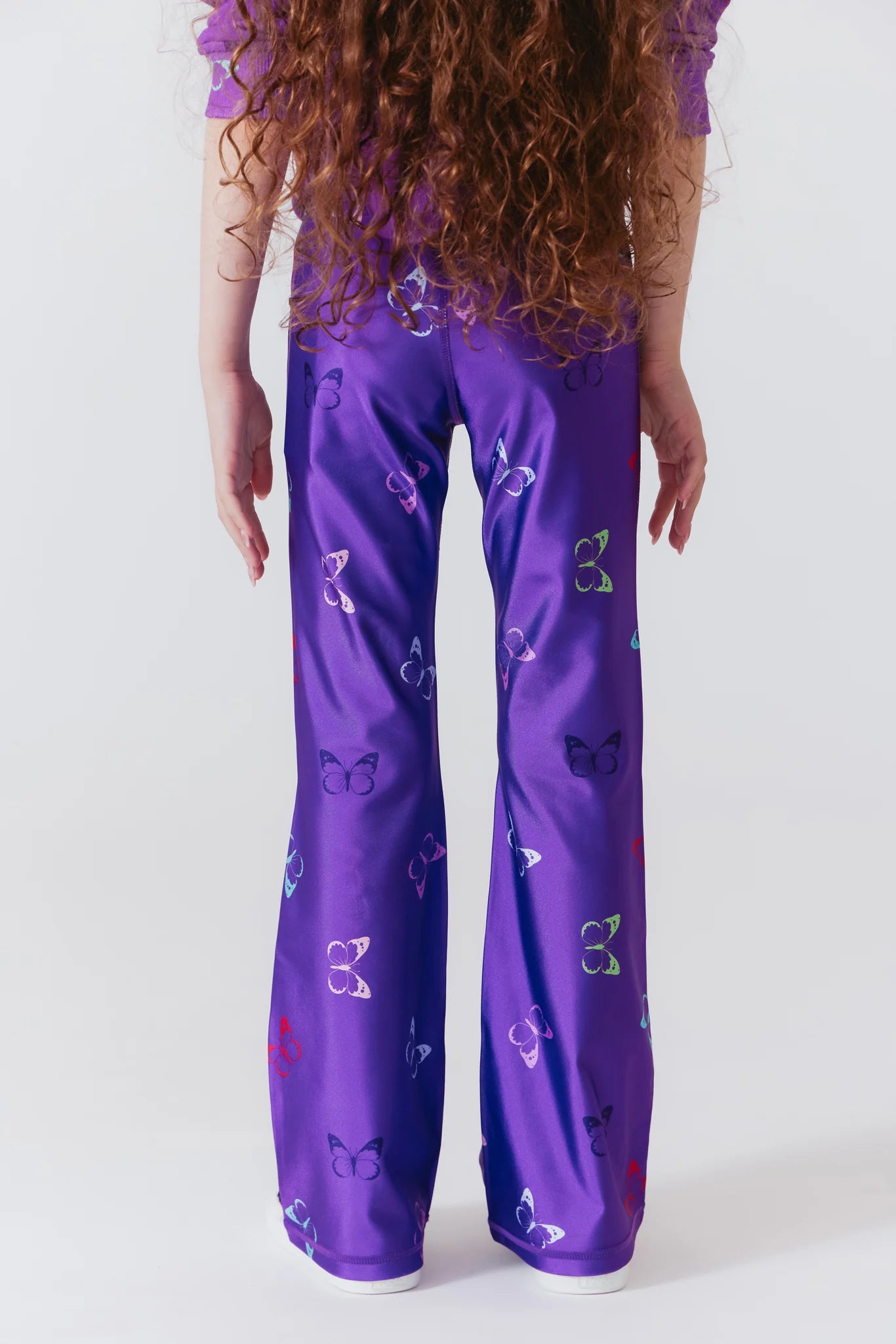 HiShine Flare Legging, Lavender Butterflies