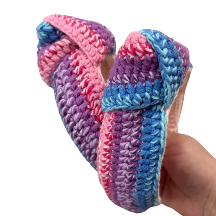 Knotted Headband, Pink Crochet Mix - Magpies Paducah