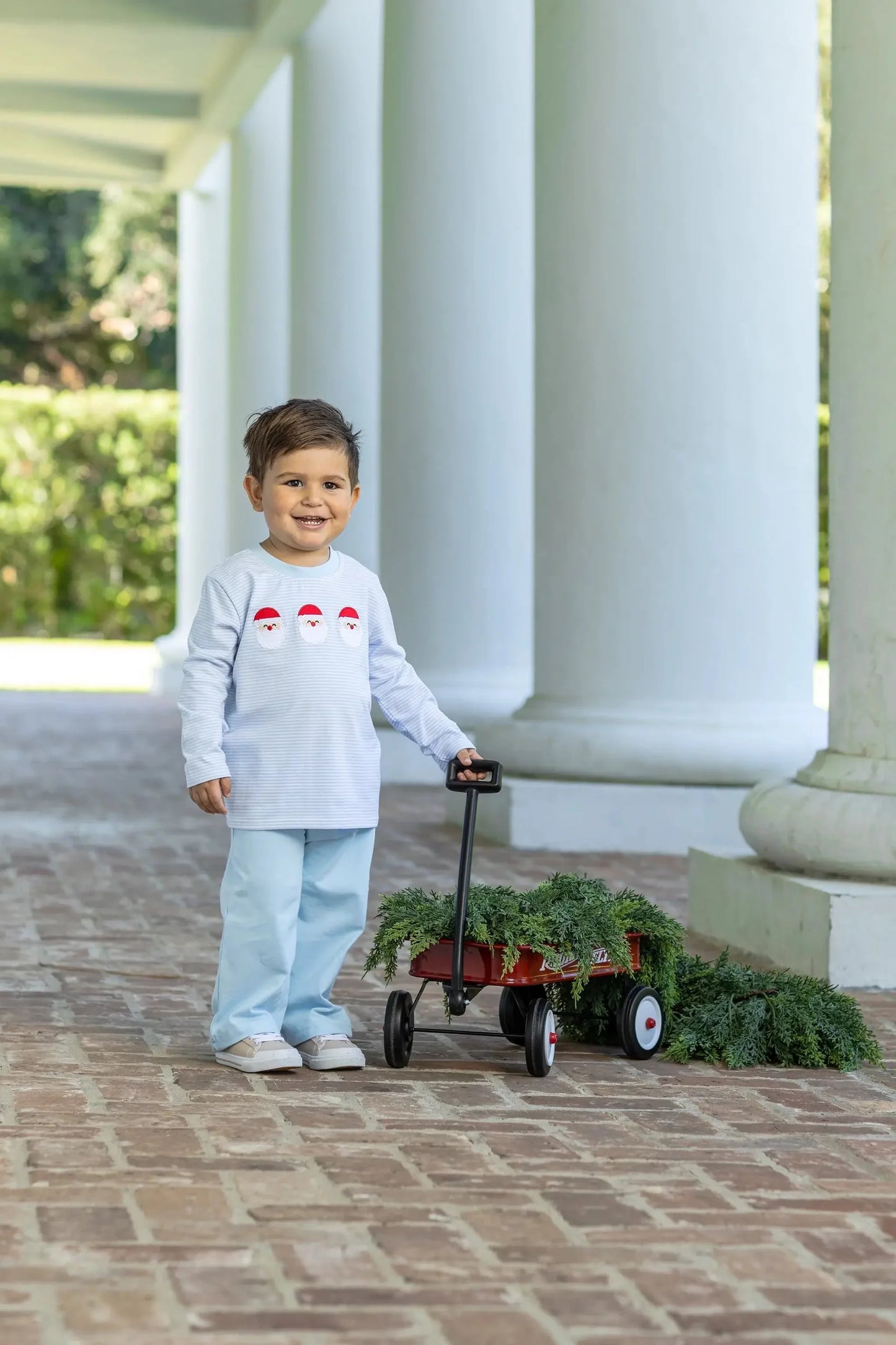 Santa Trio Pant Set, Blue