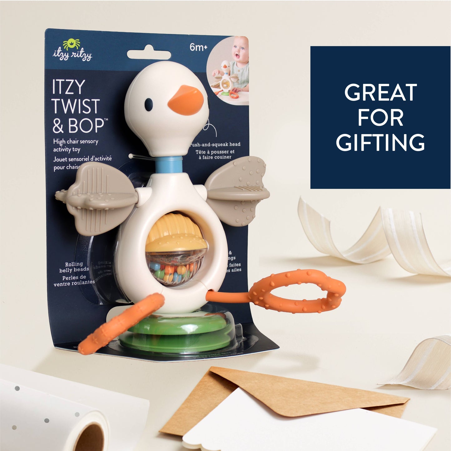 *NEW* Itzy Twist & Bop™ - High Chair Sensory Toy Goose