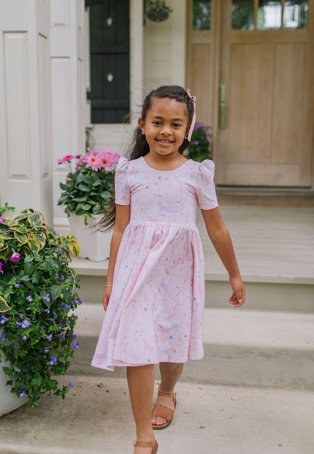 Puff Dress in Dreamy Unicorn - Magpies Paducah