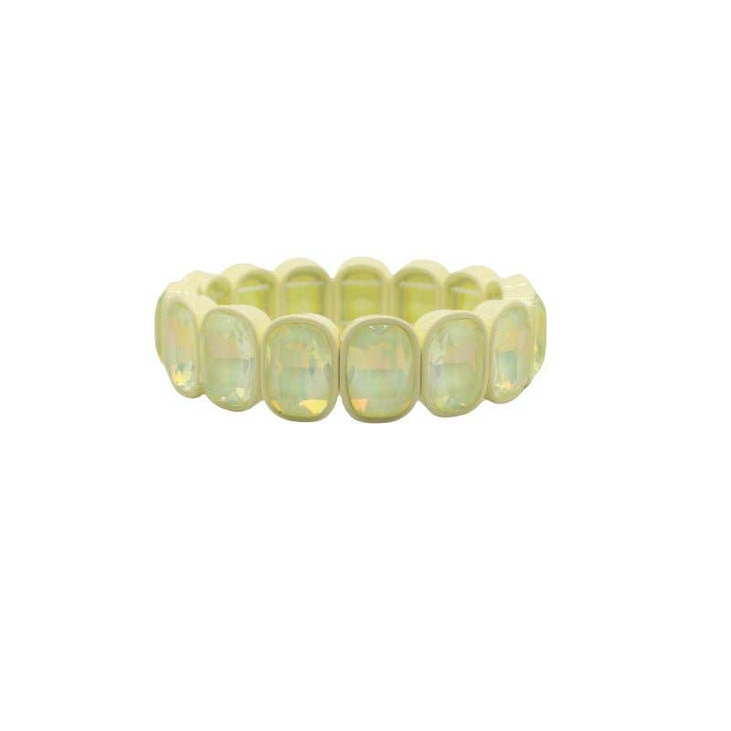 Candy Gem Oval Bracelet, Pastel Yellow