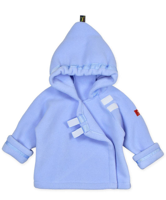 Light Blue Fleece Wrap Jacket