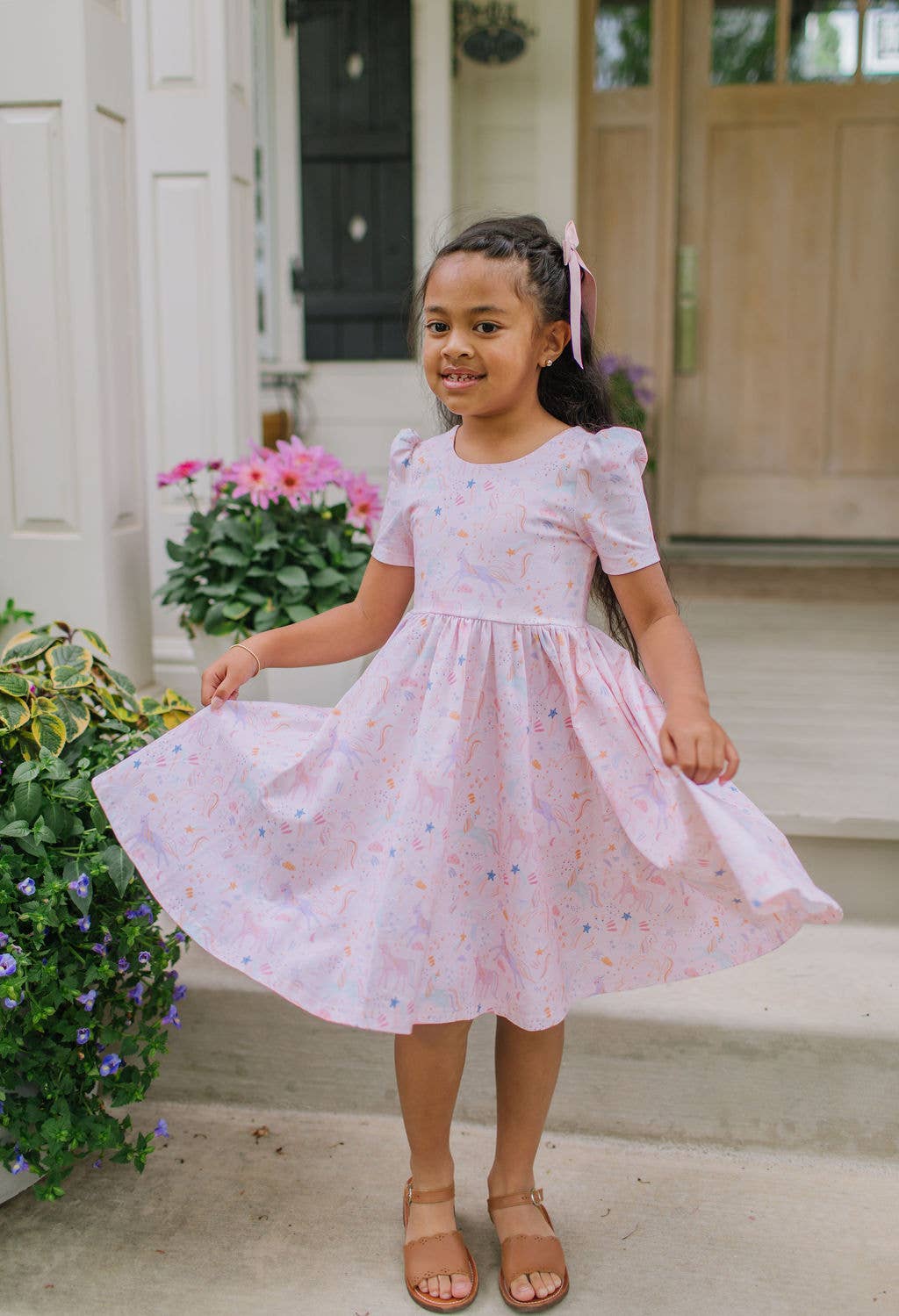 Puff Dress in Dreamy Unicorn - Magpies Paducah