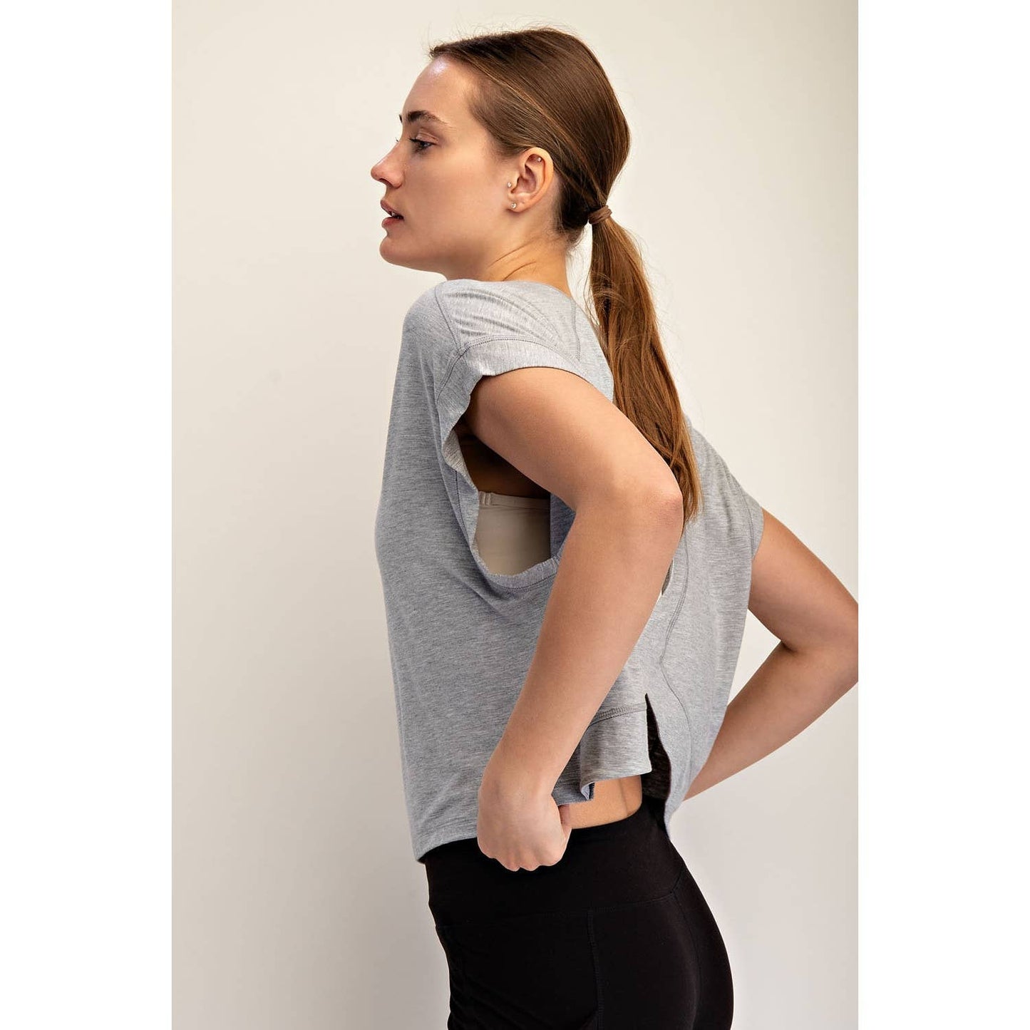 Modal Open Back Top, Lemon Chiffon - Magpies Paducah