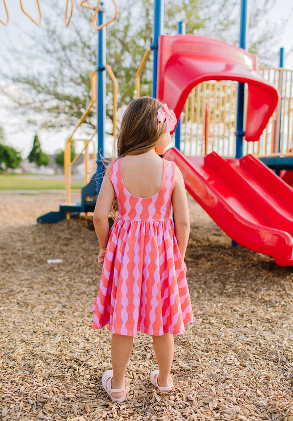 Tank Dress in Crinkle | girls Pocket Twirl Dress - Magpies Paducah
