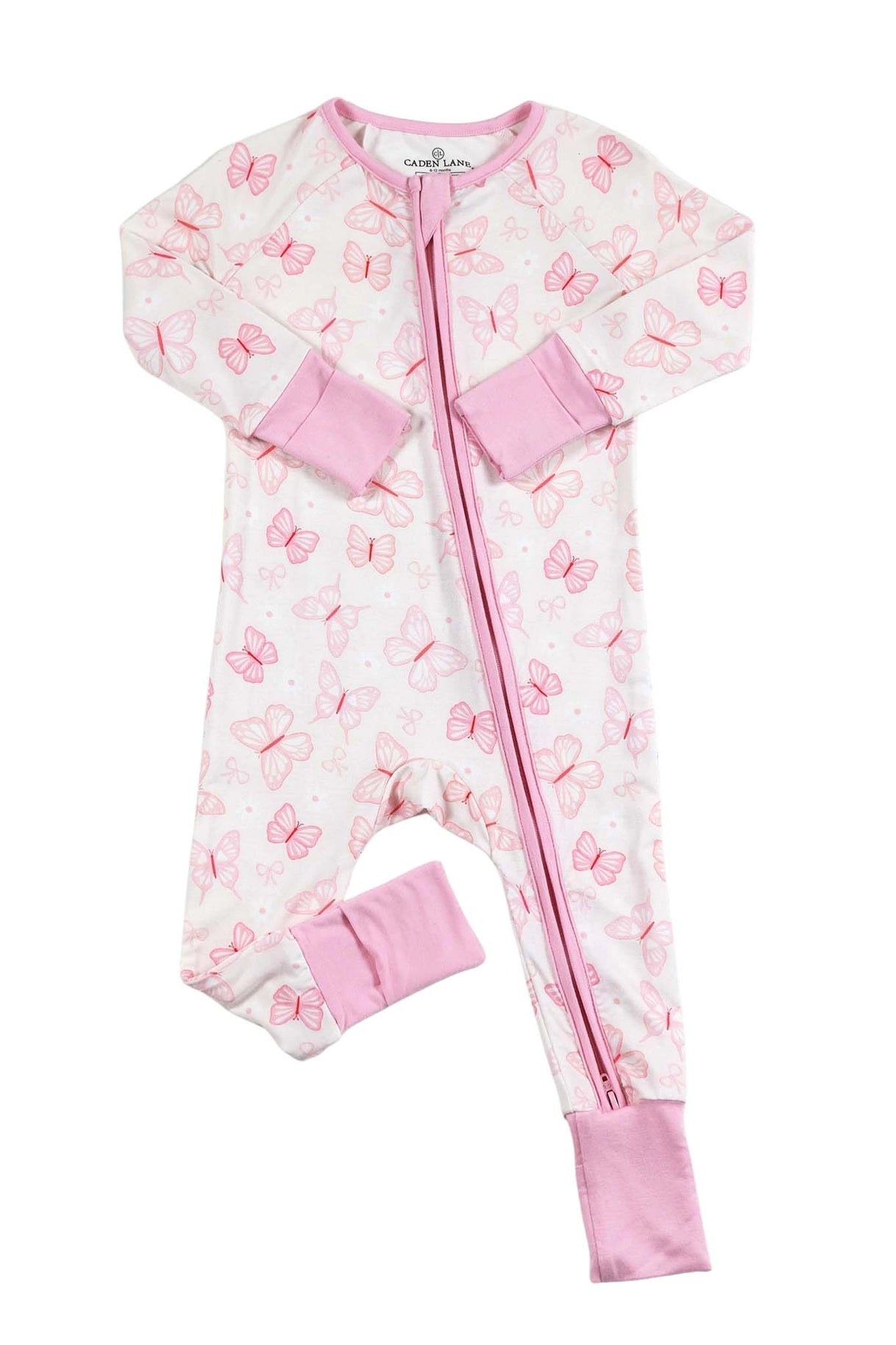 Convertible Zip Romper, Blooming Butterflies