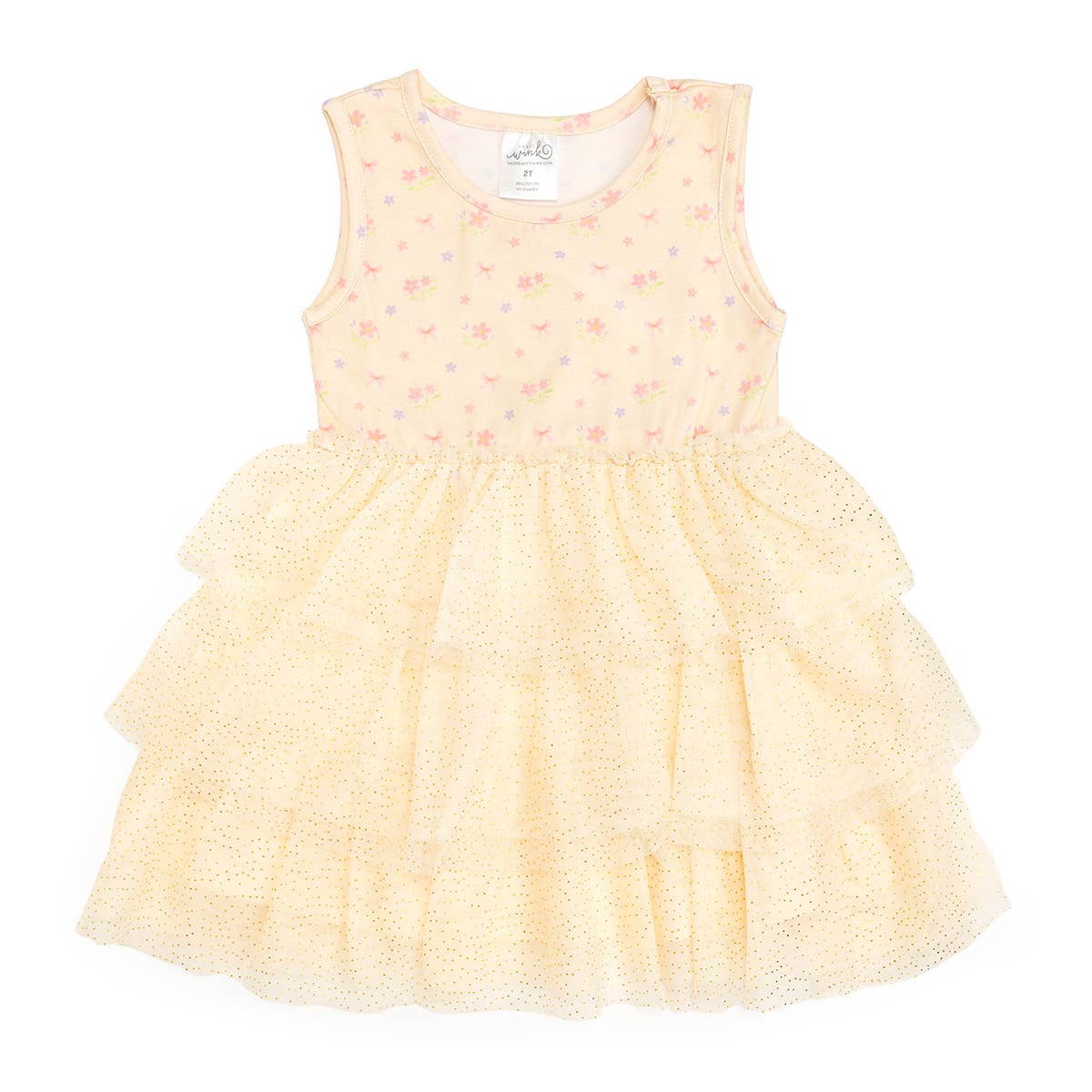 Lemon Floral Tank Tutu Dress - Girls Clothes - Spring - Magpies Paducah