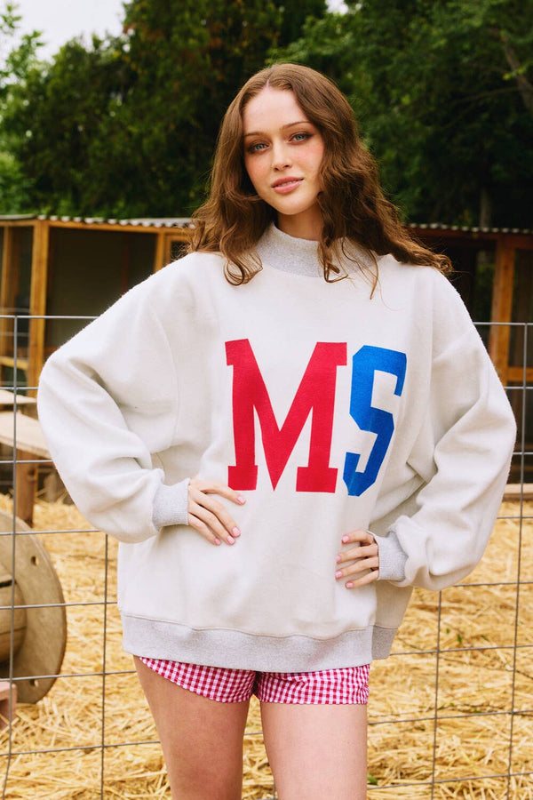 IT2594-MISSISSIPPI 'MISSISSIPPI & MS' Reversible Sweatshirt - Magpies Paducah