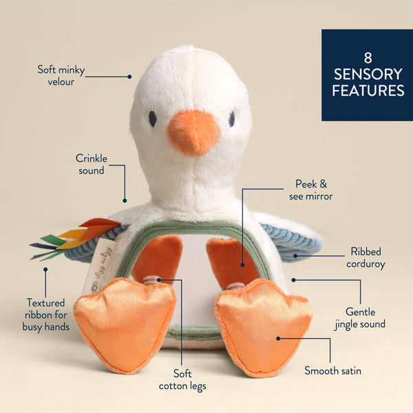*NEW* Itzy Bitzy Mirror™ Sensory Tummy Time Mirror - Goose