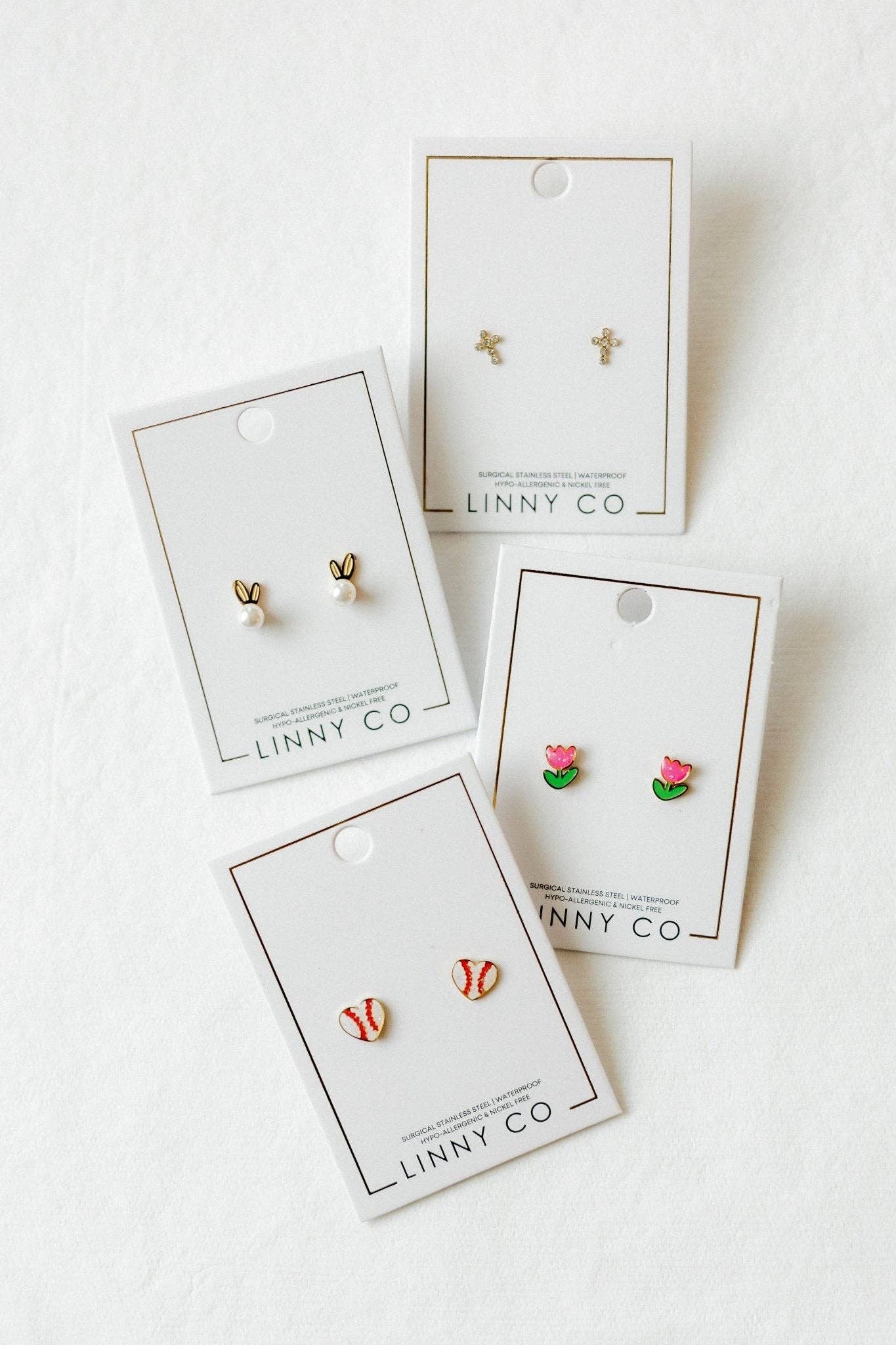 Screwback Stud Earrings - Heidi Pearl Bunny - Magpies Paducah