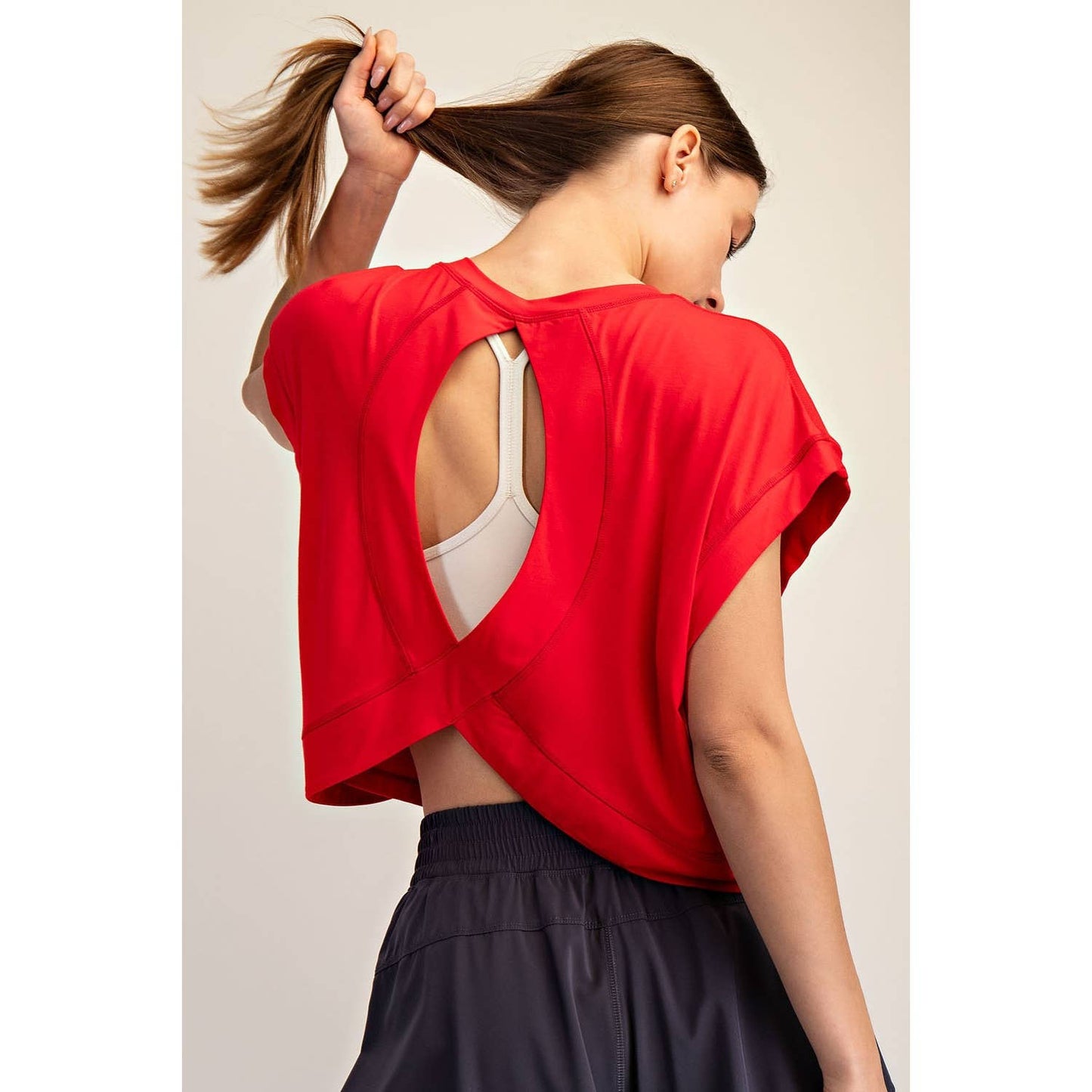 Modal Open Back Top, Lemon Chiffon - Magpies Paducah