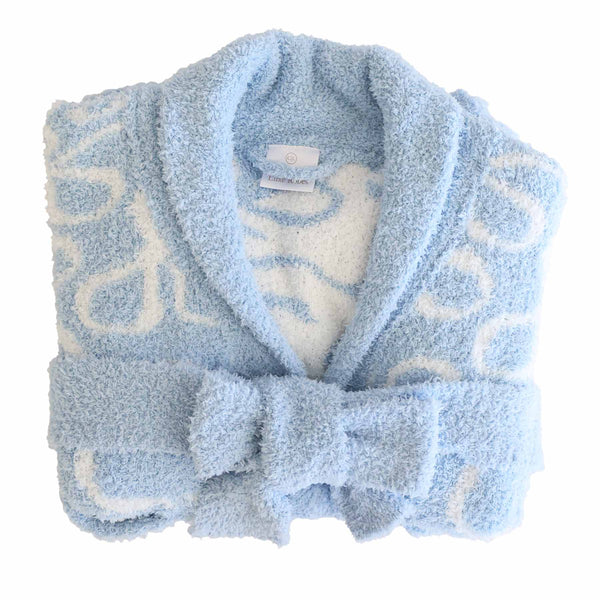 CuddleLane™ Kids Robe | Blue-tiful Bows - Magpies Paducah