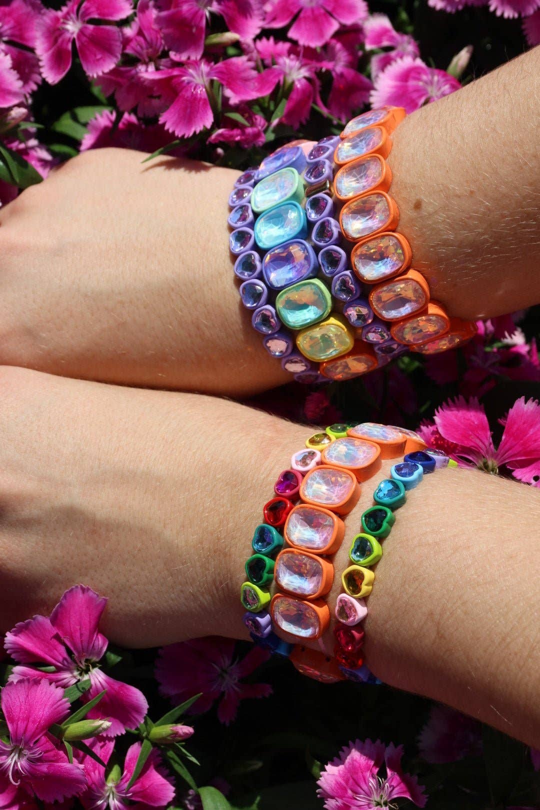 Candy Gem Bracelet, Coral