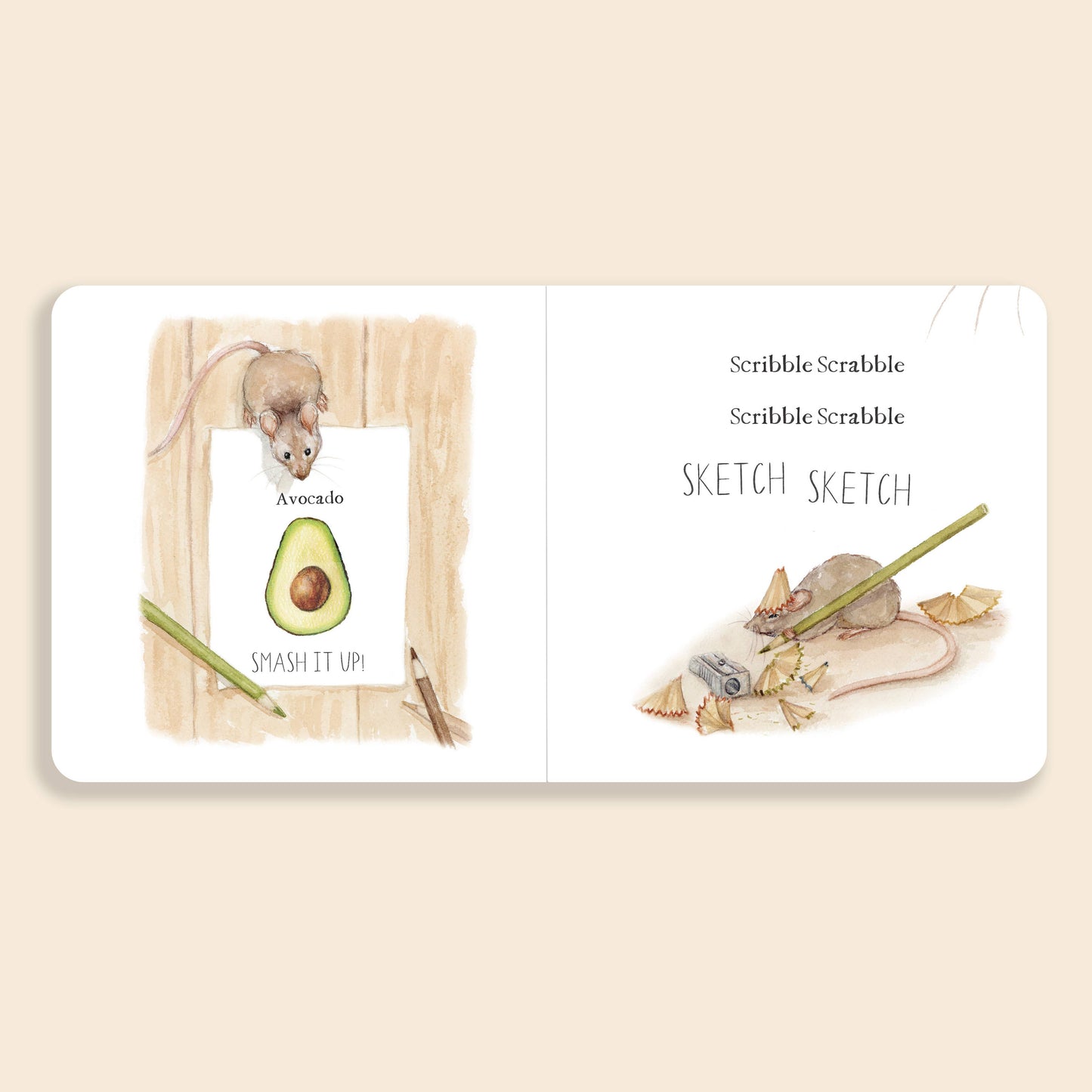 Scribble Scrabble: A Board Book of First Words - Magpies Paducah