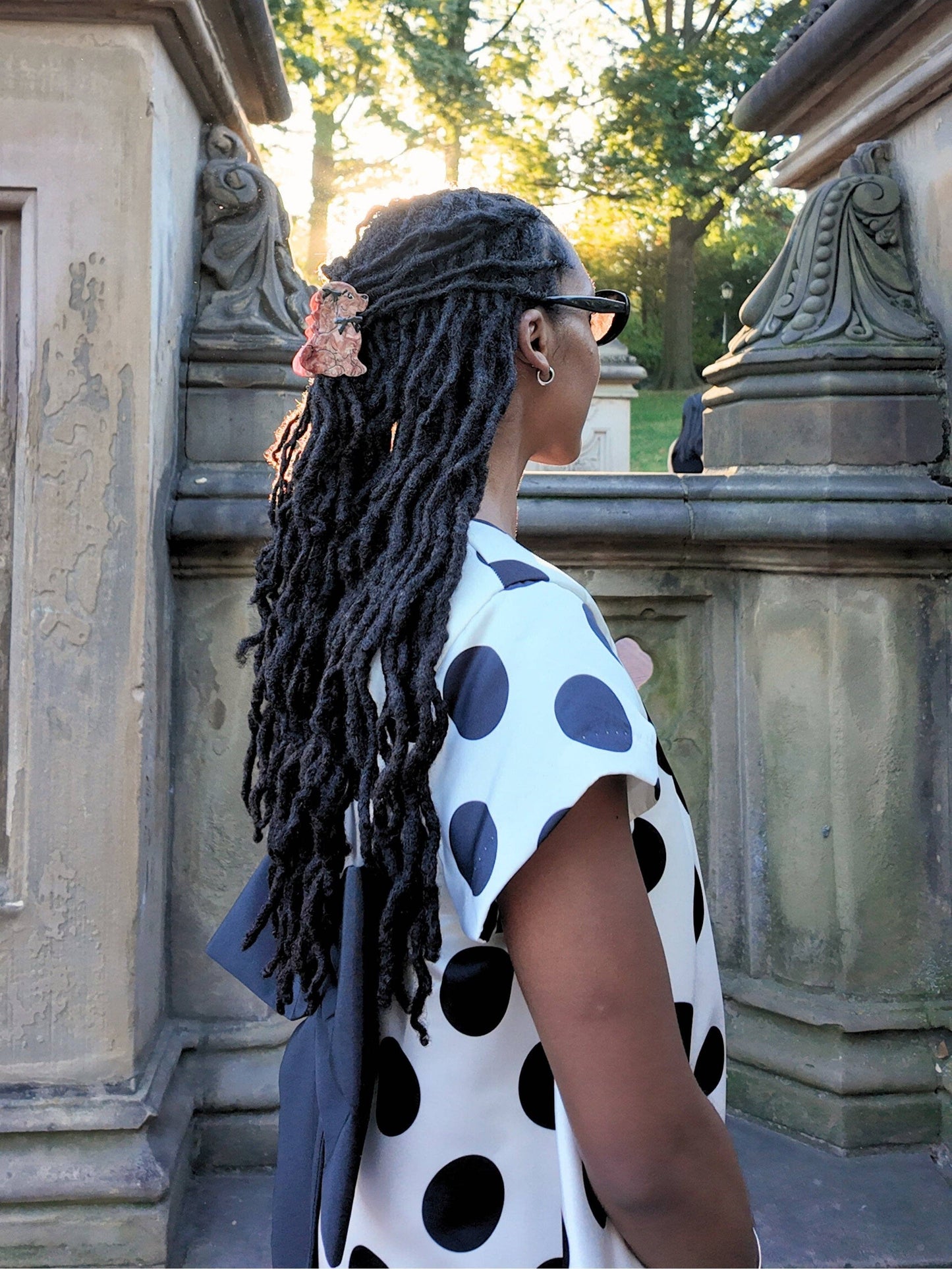 Hand-Painted Coquette Puppy Claw Clip | Eco-Friendly