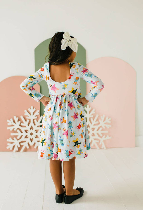 Gwendolyn Dress in Snow Cats