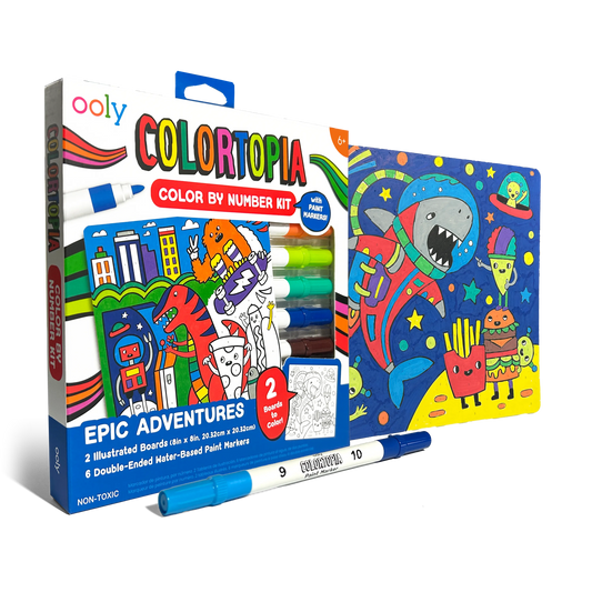 Colortopia: Marker By Number Kit, Epic Adventures - Magpies Paducah
