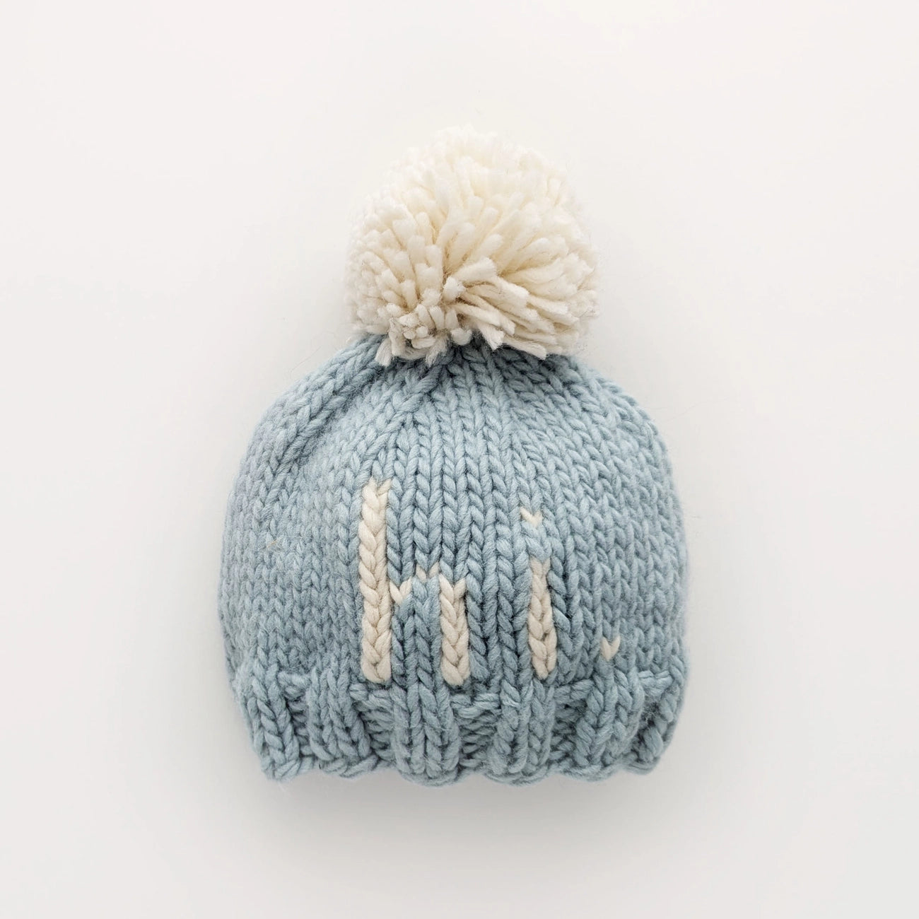 Hi Hand Knit Beanie, Surf Blue