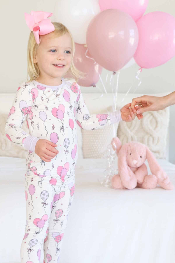 Party Time Two Piece Pajama Set, Pink