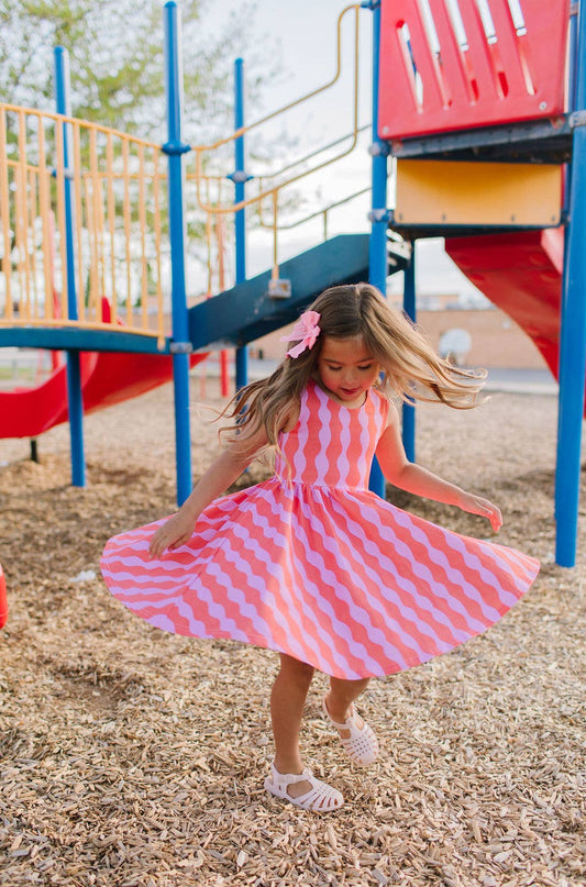 Tank Dress in Crinkle | girls Pocket Twirl Dress - Magpies Paducah