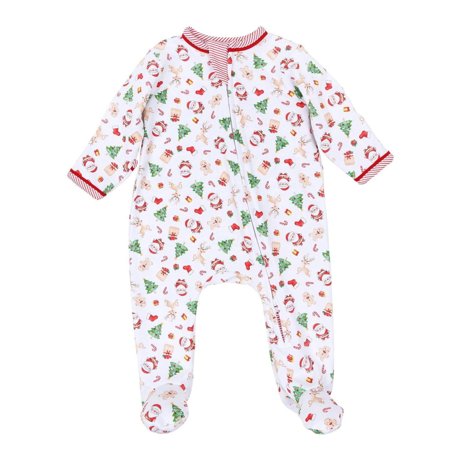 Christmas Magic Print Zip Footie - Magpies Paducah
