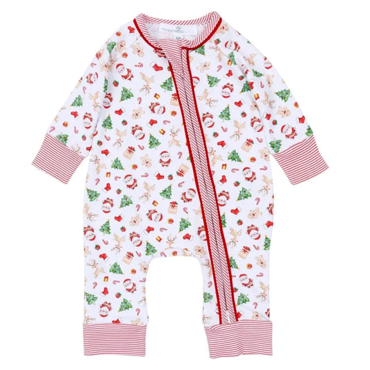 Christmas Magic Print Playsuit - Magpies Paducah