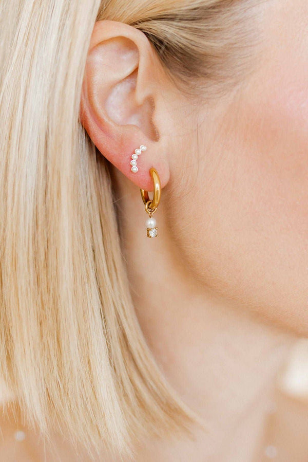 Screwback Stud Earrings, Abigail Pearl
