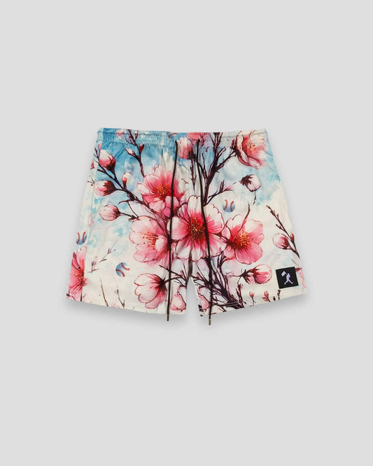 Cherry Blossom Baseball Diamond Lux Satin Shorts - Youth - Magpies Paducah