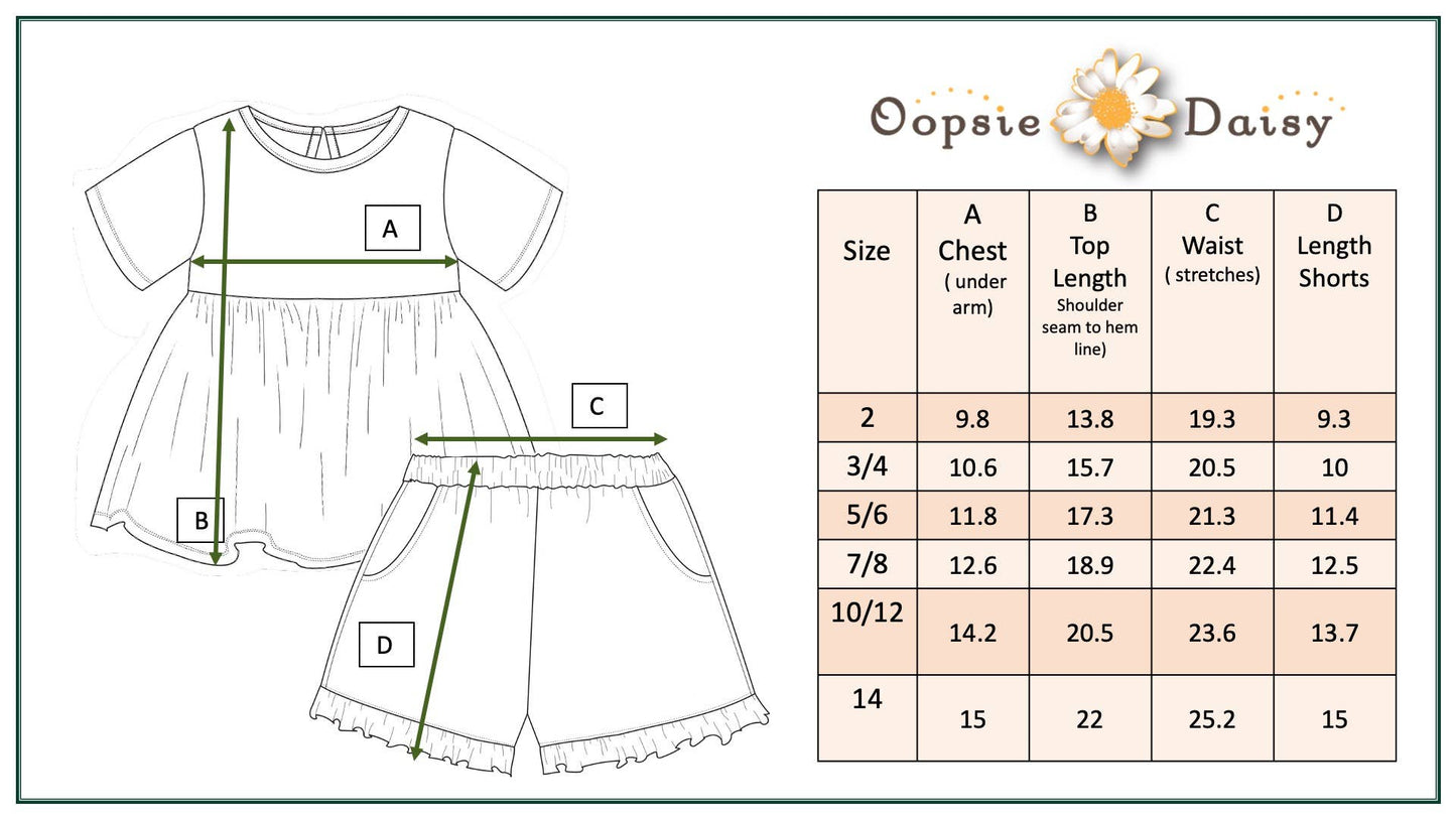 Ruffle Short Set, Sand Blush Stripe - Magpies Paducah