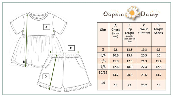 Ruffle Short Set, Sand Blush Stripe - Magpies Paducah