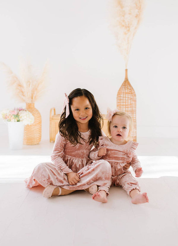 Mabel Romper in Crushed Blush