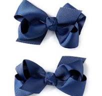 Mini Bow Pair, Smoke Blue