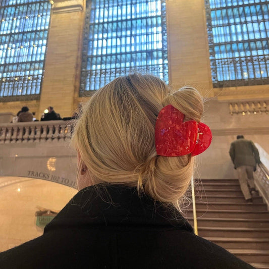 Handmade Heart Acetate Claw Hair Clip