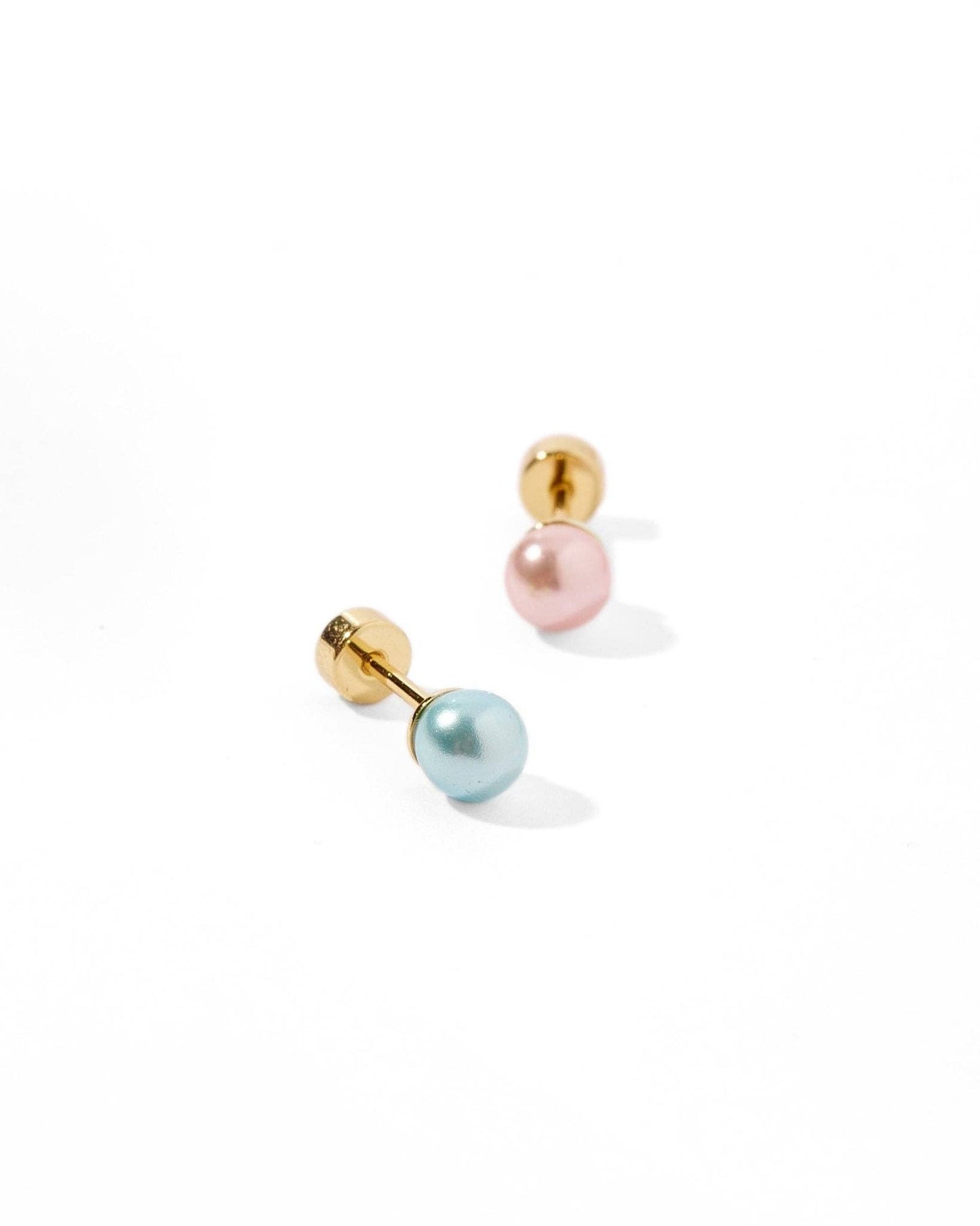 Screwback Stud Earrings - Payton Pearl Pink 5mm - Magpies Paducah