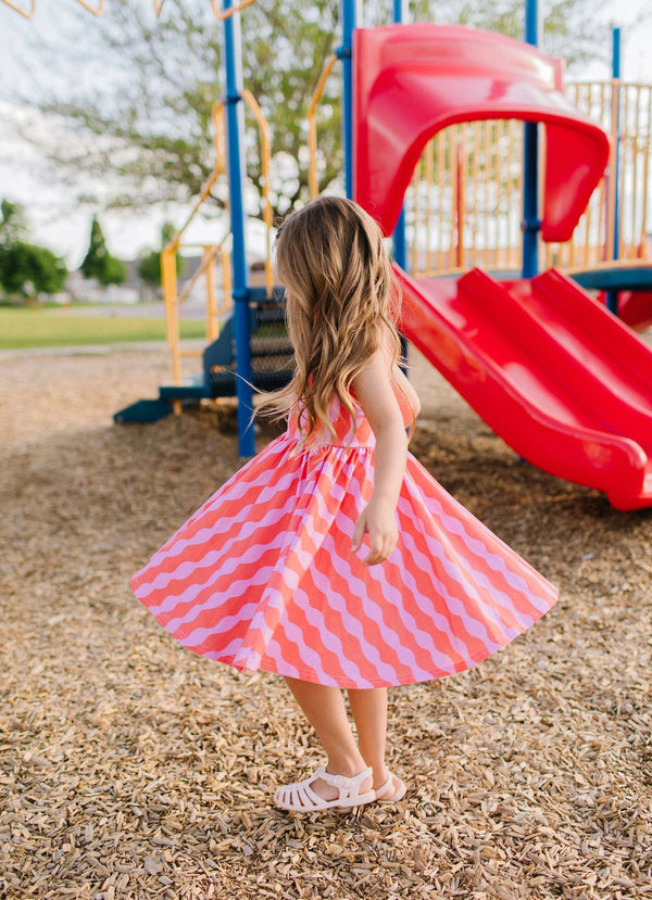Tank Dress in Crinkle | girls Pocket Twirl Dress - Magpies Paducah