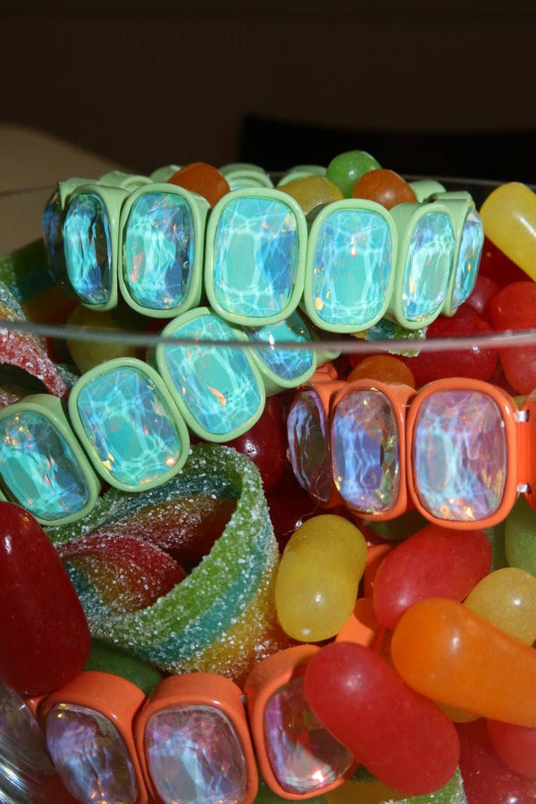 Candy Gem Bracelet, Coral