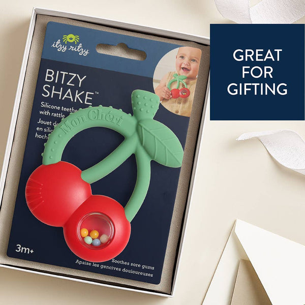 "NEW" Bitzy Shake™ - Silicone Teether with Rattle