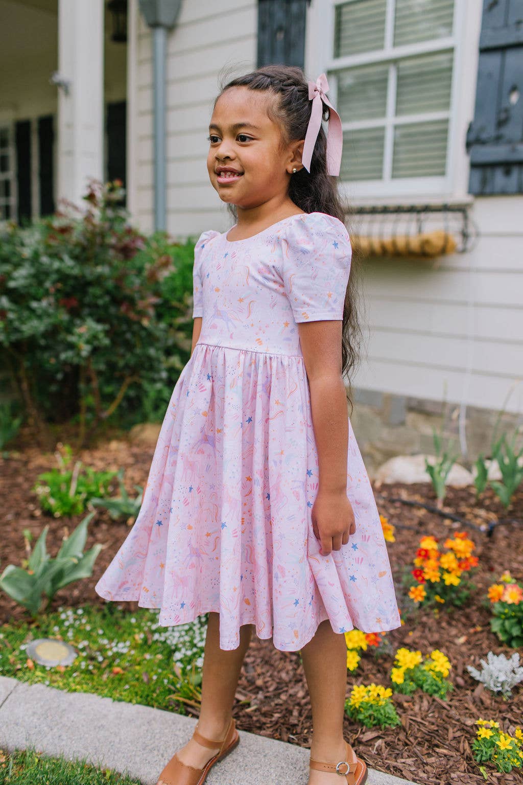 Puff Dress in Dreamy Unicorn - Magpies Paducah