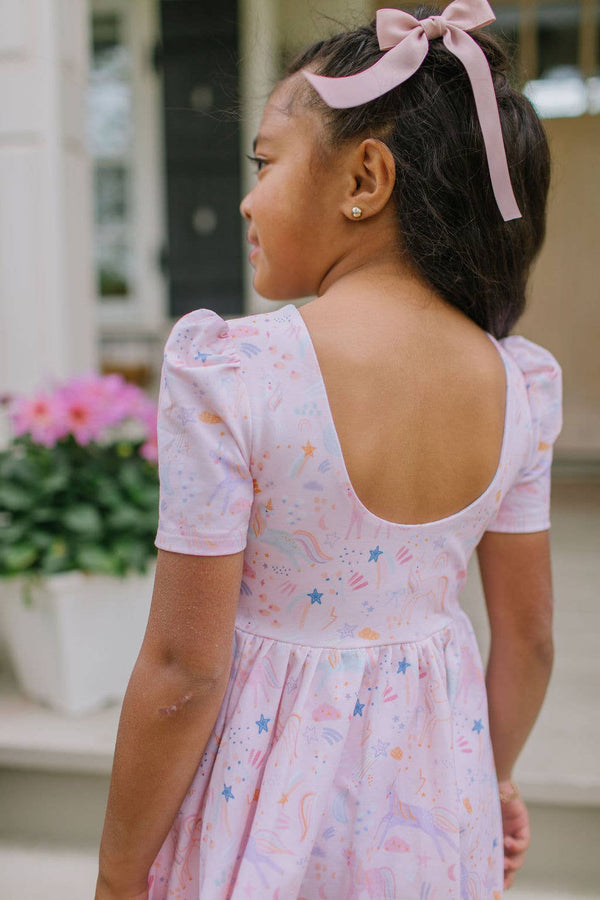 Puff Dress in Dreamy Unicorn - Magpies Paducah