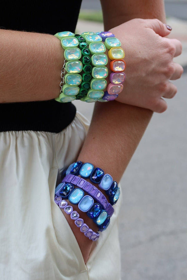 Candy Gem Bracelet, Purple Block