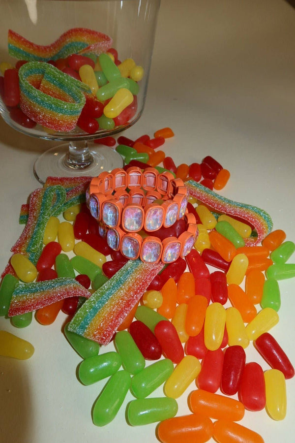 Candy Gem Bracelet, Coral