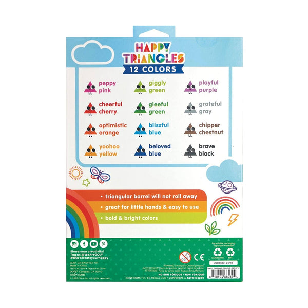Happy Triangles: Jumbo Crayon Set - Magpies Paducah