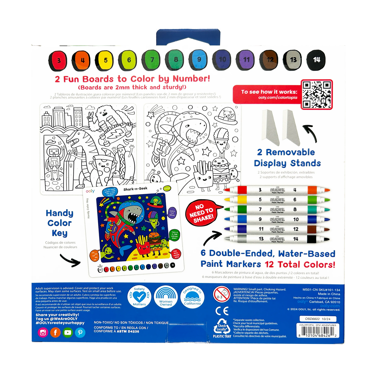 Colortopia: Marker By Number Kit, Epic Adventures - Magpies Paducah