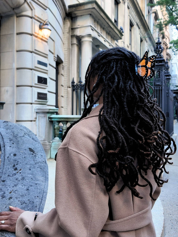 Hand-painted Monarch Butterfly Claw Hair Clip | Eco-Friendly