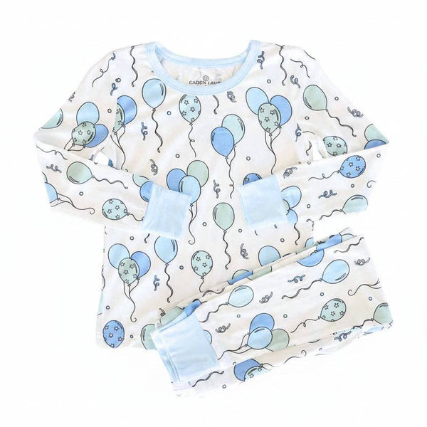 Party Time Two Piece Pajama Set, Blue